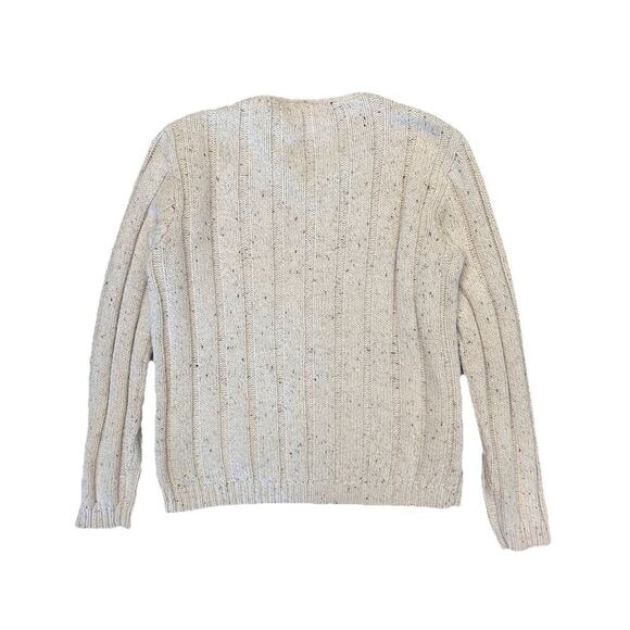 Vintage Liz Claiborne Cable Knit Women’s Comfy Sweater Cream Size S - Picture 5 of 5